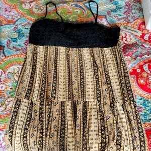 No Boundaries Black and Gold Maxi Dress